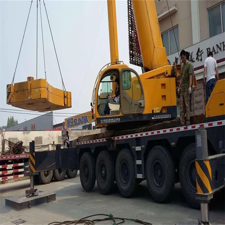 五河县当地吊车出租|机器吊装|75吨|工厂搬迁服务